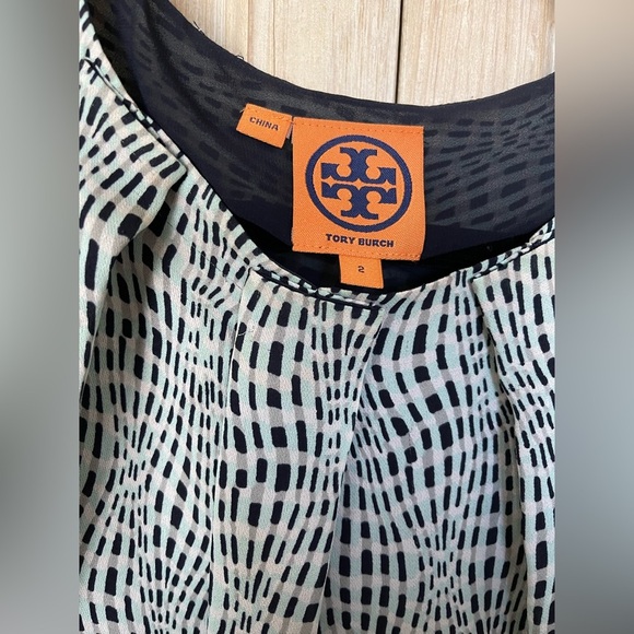 Tory Burch Women's Silk Dress Sleeveless Black and White Patterned - Picture 4 of 5